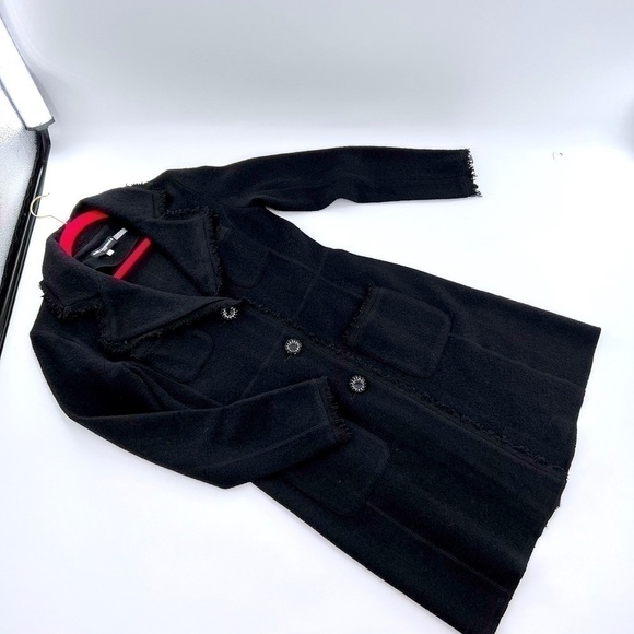 Karl Lagerfeld  Peacoat Black Pointed Collar Size S/P - Picture 6 of 13